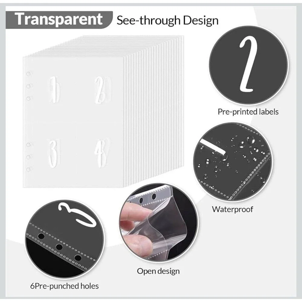 Black 100 Envelope Challenge Binder | Easy and Fun Way to save $5,050 - Savings